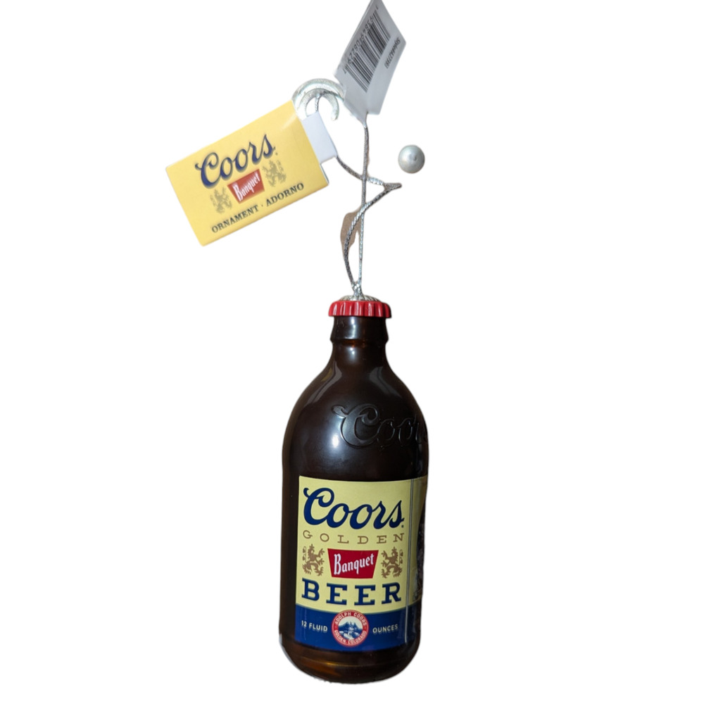 Coors Banquet Bottle Holiday Christmas Ornament By Ruz NWT Gift